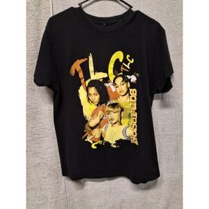 TLC No Scrubs Graphic T-Shirt Black 90s RB Music Band Tee Mens Medium